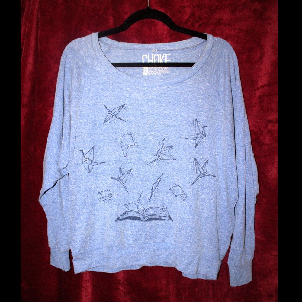 Choke Origami Paper Crane Sweatshirt